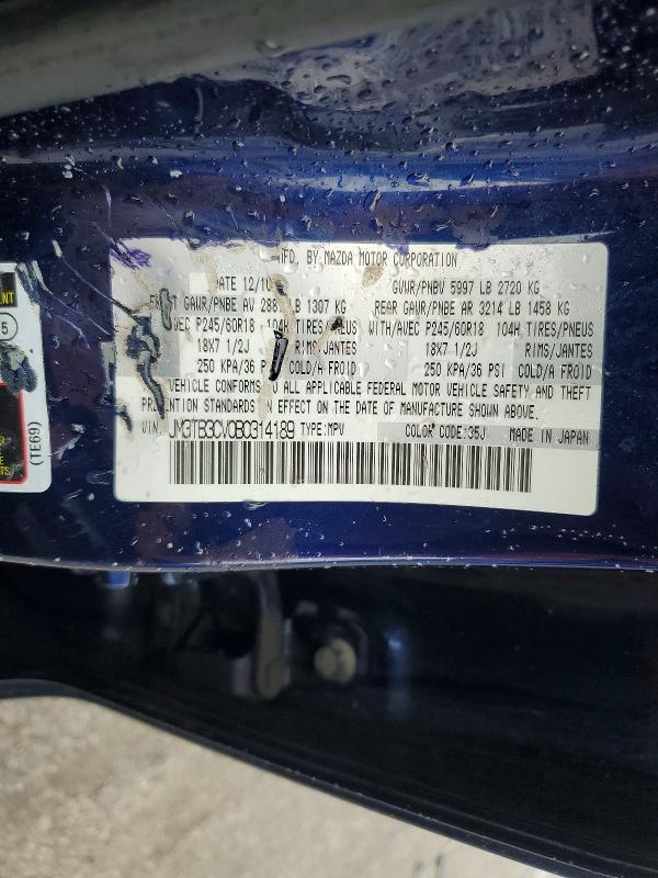 Продажа на аукционе авто 2011 Mazda Cx-9, vin: JM3TB3CV0B0314189, номер лота: 65904196