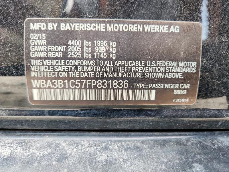 Aukcja sprzedaży 2015 Bmw 320, vin: WBA3B1C57FP831836, numer aukcji: 64113956