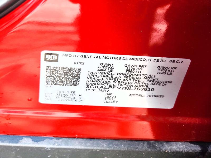 Auction sale of the 2022 Gmc Terrain, vin: 3GKALPEV7NL163610, lot number: 66832306