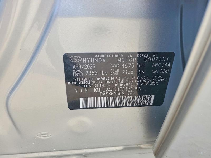 67333726 :رقم المزاد ، KMHL24JJ3TA171986 vin ، 2026 Hyundai Sonata Hybrid مزاد بيع
