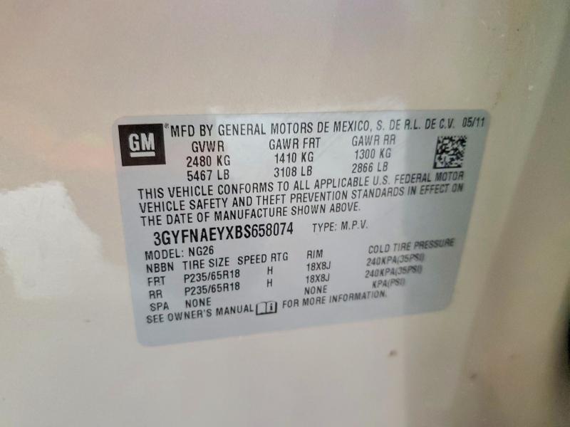 Продаж на аукціоні авто 2011 Cadillac Srx, vin: 3GYFNAEYXBS658074, номер лоту: 64391986