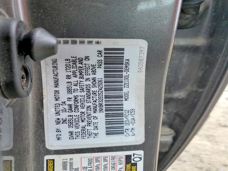Aukcja sprzedaży 2005 Toyota Corolla, vin: 1NXBR32E05Z425061, numer aukcji: 65328286