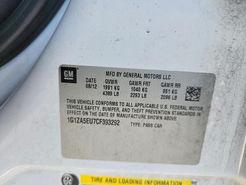 Продаж на аукціоні авто 2012 Chevrolet Malibu, vin: 1G1ZA5EU7CF393292, номер лоту: 64440396