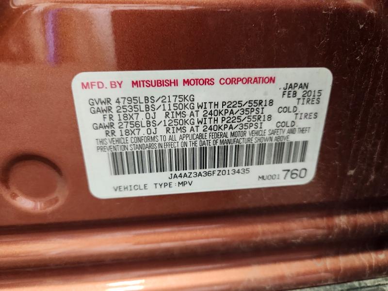 Продажа на аукционе авто 2015 Mitsubishi Outlander, vin: JA4AZ3A36FZ013435, номер лота: 63210796