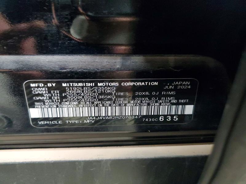 Продажа на аукционе авто 2024 Mitsubishi Outlander, vin: JA4J4VA82RZ076347, номер лота: 63509206