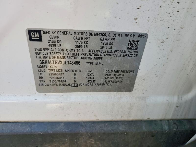 Aukcja sprzedaży 2018 Gmc Terrain, vin: 3GKALTEVXJL143466, numer aukcji: 65278126