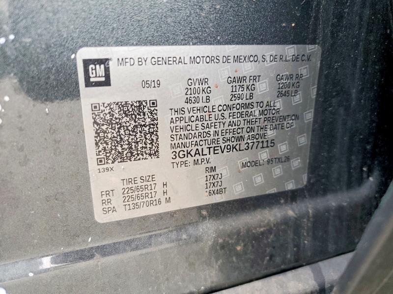 Продаж на аукціоні авто 2019 Gmc Terrain, vin: 3GKALTEV9KL377115, номер лоту: 64651016