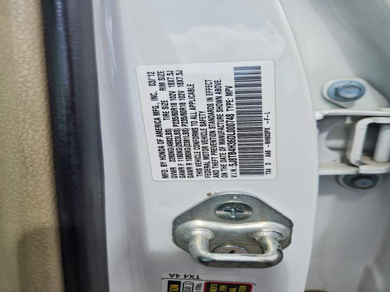 66821366 :رقم المزاد ، 5J8TB4H36DL000748 vin ، 2013 Acura Rdx مزاد بيع