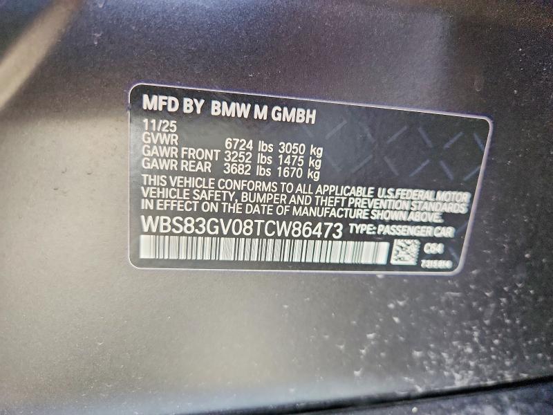 Aukcja sprzedaży 2026 Bmw M5, vin: WBS83GV08TCW86473, numer aukcji: 65810606
