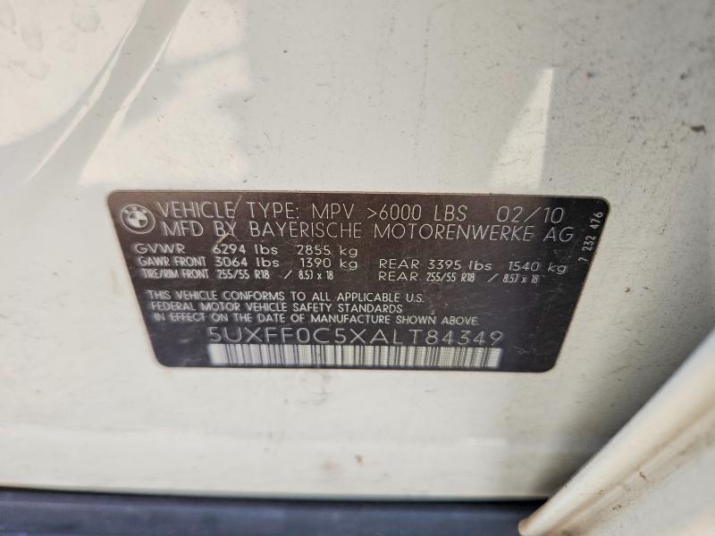 Aukcja sprzedaży 2010 Bmw X5, vin: 5UXFF0C5XALT84349, numer aukcji: 66037056