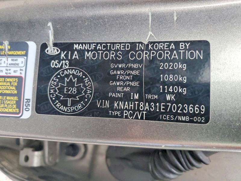 66618156 :رقم المزاد ، KNAHT8A31E7023669 vin ، 2014 Kia Rondo مزاد بيع