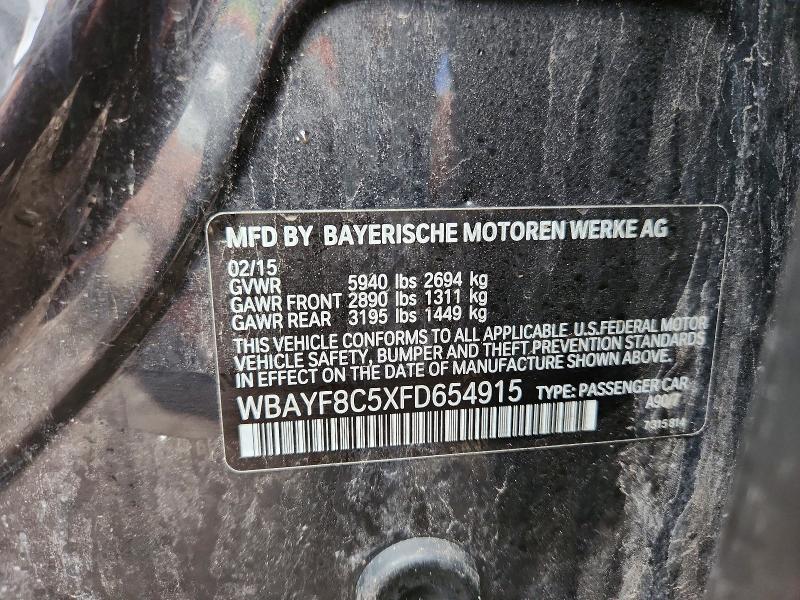Aukcja sprzedaży 2015 Bmw 750, vin: WBAYF8C5XFD654915, numer aukcji: 67556606