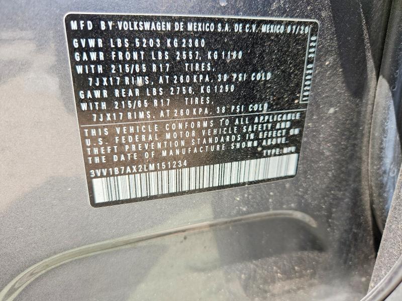 Aukcja sprzedaży 2020 Volkswagen Tiguan, vin: 3VV1B7AX2LM151234, numer aukcji: 62938416