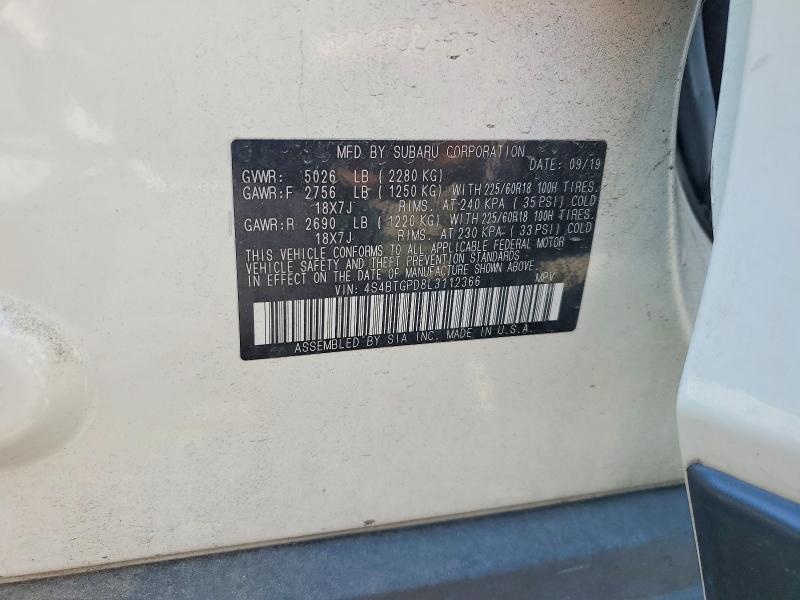 65760736 :رقم المزاد ، 4S4BTGPD8L3112366 vin ، 2020 Subaru Outback مزاد بيع