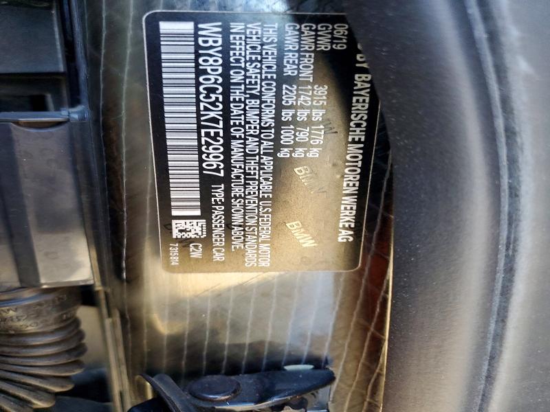 Продажа на аукционе авто 2019 Bmw I3, vin: WBY8P6C52K7E29967, номер лота: 63436836