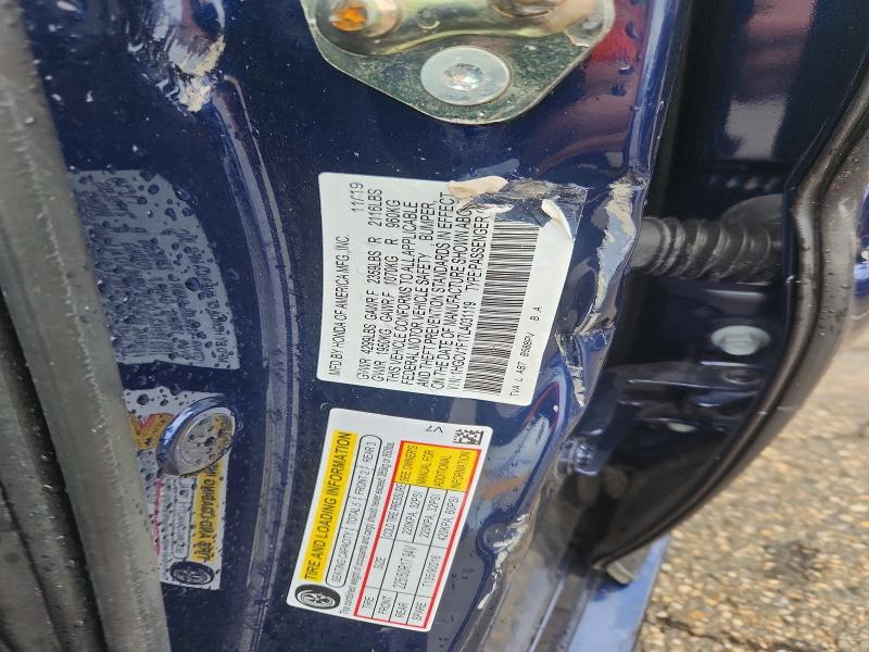 65082426 :رقم المزاد ، 1HGCV1F17LA031119 vin ، 2020 Honda Accord مزاد بيع