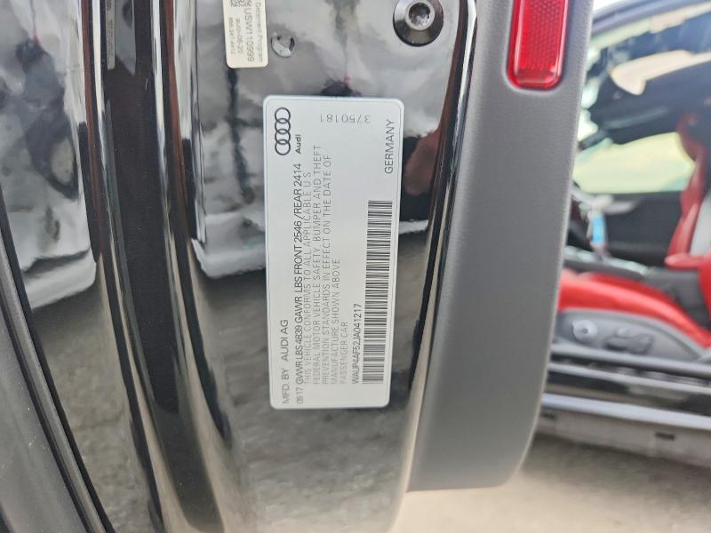 63113166 :رقم المزاد ، WAUP4AF52JA041217 vin ، 2018 Audi S5 مزاد بيع