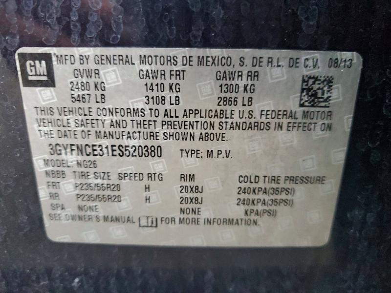 Продаж на аукціоні авто 2014 Cadillac Srx, vin: 3GYFNCE31ES520380, номер лоту: 61223216