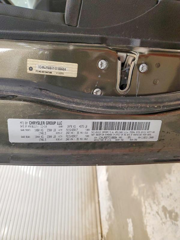 64302386 :رقم المزاد ، 1C4NJRBB7FD188684 vin ، 2015 Jeep Patriot مزاد بيع