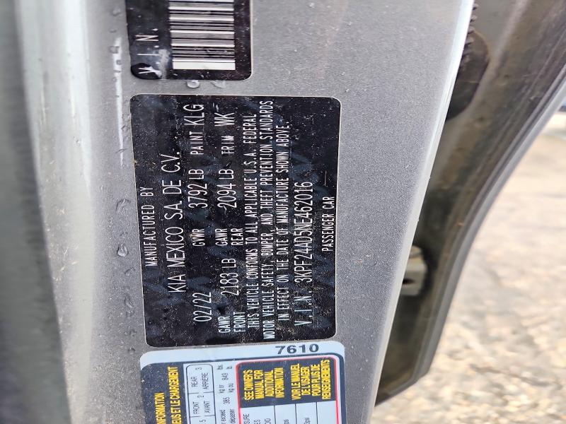 64975056 :رقم المزاد ، 3KPF24AD5NE462016 vin ، 2022 Kia Forte مزاد بيع
