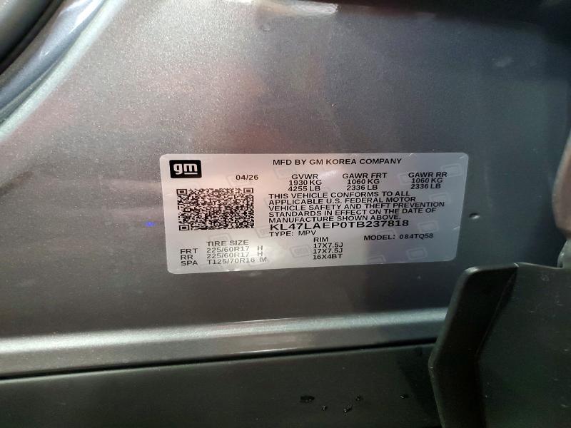 Aukcja sprzedaży 2026 Buick Envista, vin: KL47LAEP0TB237818, numer aukcji: 65315656