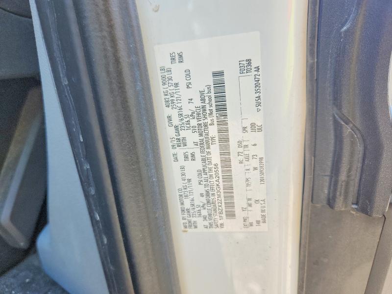 63722156 :رقم المزاد ، 1FBZX2ZM3GKA20556 vin ، 2016 Ford Transit مزاد بيع