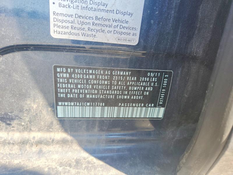 Продаж на аукціоні авто 2012 Volkswagen Golf, vin: WVWDM7AJ1CW117786, номер лоту: 65824616