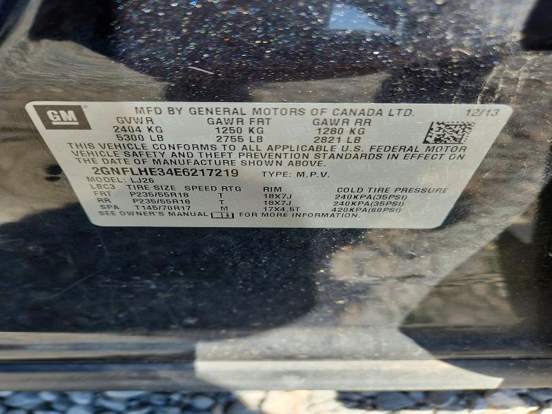 65050906 :رقم المزاد ، 2GNFLHE34E6217219 vin ، 2014 Chevrolet Equinox مزاد بيع