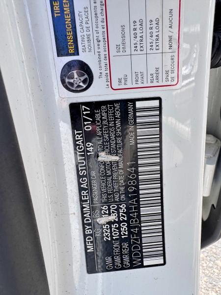 Продаж на аукціоні авто 2017 Mercedes-benz E, vin: WDDZF4JB4HA198641, номер лоту: 65876586