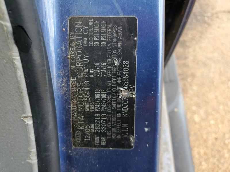 63804706 :رقم المزاد ، KNDJC733565584028 vin ، 2006 Kia Sorento مزاد بيع