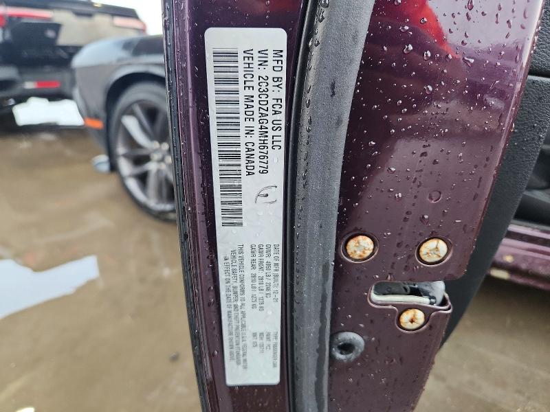 2021 Dodge Challenger მანქანა იყიდება აუქციონზე, vin: 2C3CDZAG4MH676779, აუქციონის ნომერი: 63743746