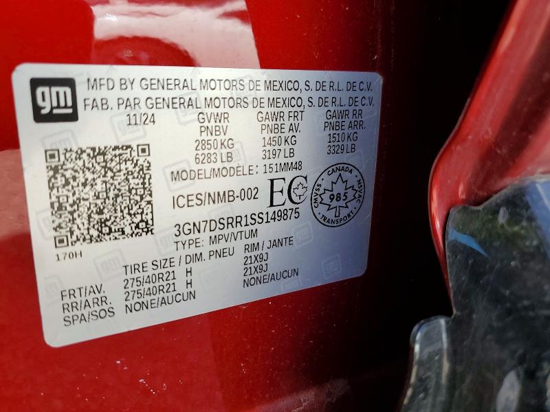 Aukcja sprzedaży 2025 Chevrolet Equinox, vin: 3GN7DSRR1SS149875, numer aukcji: 65330856