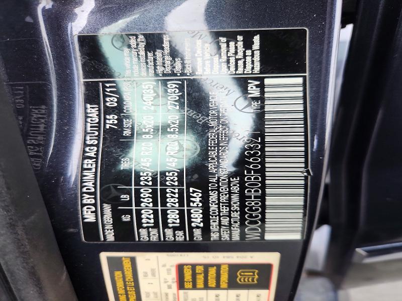67020036 :رقم المزاد ، WDCGG8HB0BF663321 vin ، 2011 Mercedes-benz Glk مزاد بيع