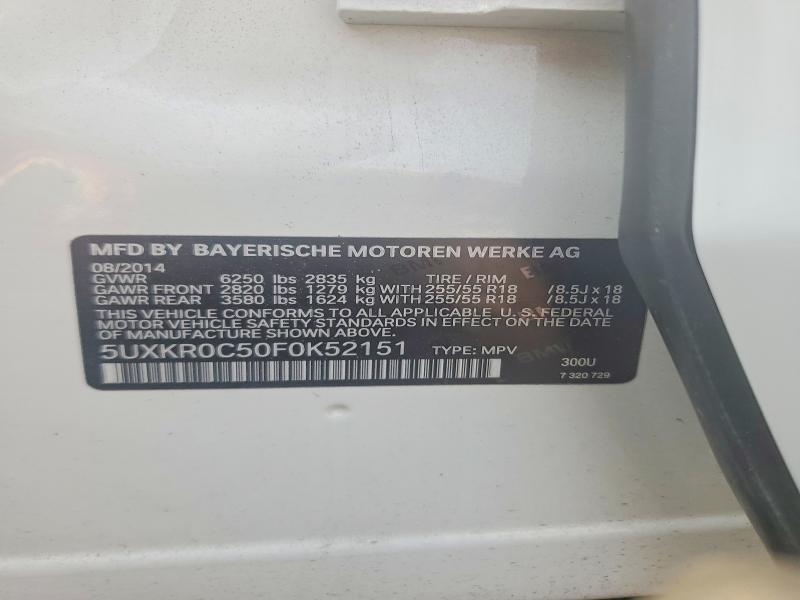 63446906 :رقم المزاد ، 5UXKR0C50F0K52151 vin ، 2015 Bmw X5 مزاد بيع
