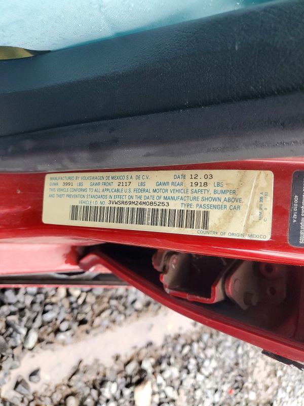 Продаж на аукціоні авто 2004 Volkswagen Jetta, vin: 3VWSR69M24M085253, номер лоту: 66511216