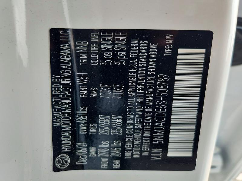 64373866 :رقم المزاد ، 5NMJACDE6SH508789 vin ، 2025 Hyundai Tucson مزاد بيع