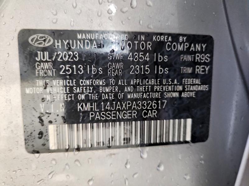 2023 Hyundai Sonata მანქანა იყიდება აუქციონზე, vin: KMHL14JAXPA332617, აუქციონის ნომერი: 65802356
