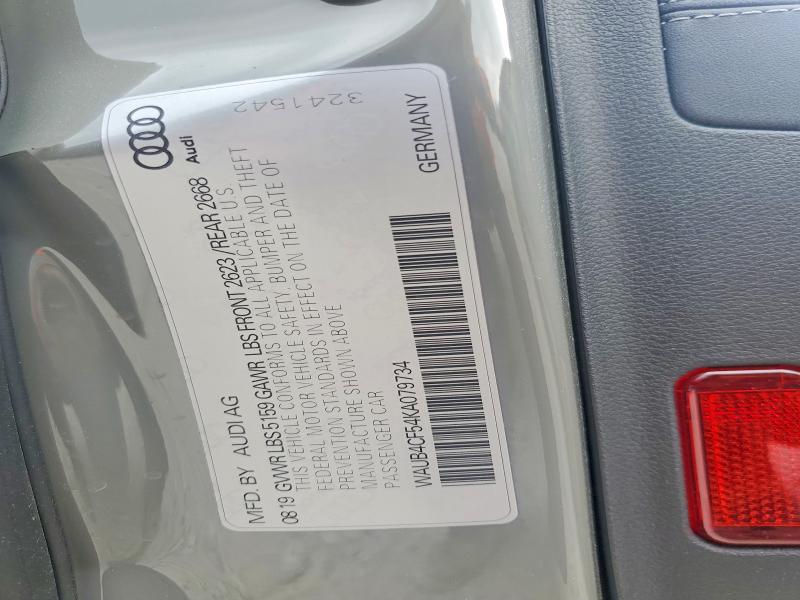 Aukcja sprzedaży 2019 Audi S5, vin: WAUB4CF54KA079734, numer aukcji: 63505486