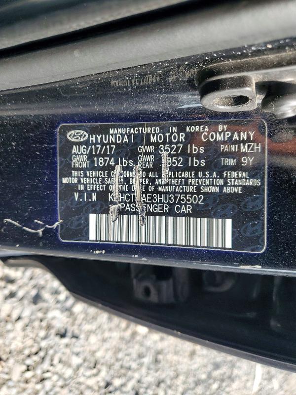 Aukcja sprzedaży 2017 Hyundai Accent, vin: KMHCT4AE3HU375502, numer aukcji: 66435886
