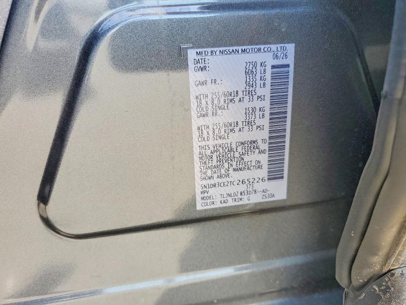 Продажа на аукционе авто 2026 Nissan Pathfinder, vin: 5N1DR3CE2TC265226, номер лота: 63707496