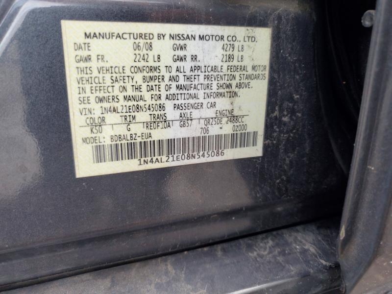 Aukcja sprzedaży 2008 Nissan Altima, vin: 1N4AL21E08N545086, numer aukcji: 63379526