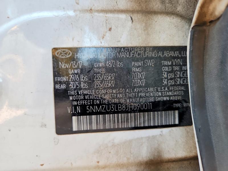 Продаж на аукціоні авто 2018 Hyundai Santa Fe Sport, vin: 5NMZU3LB8JH090011, номер лоту: 64110096
