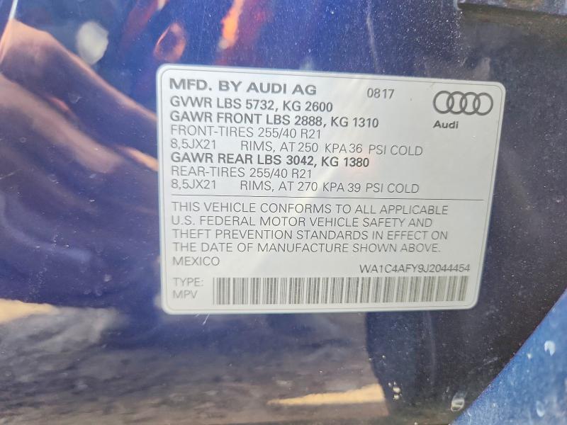 Продажа на аукционе авто 2018 Audi Sq5, vin: WA1C4AFY9J2044454, номер лота: 64116356