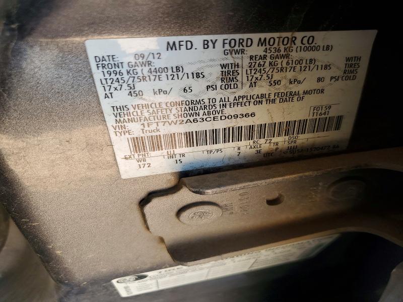 Продажа на аукционе авто 2012 Ford F250, vin: 1FT7W2A63CED09366, номер лота: 65187636