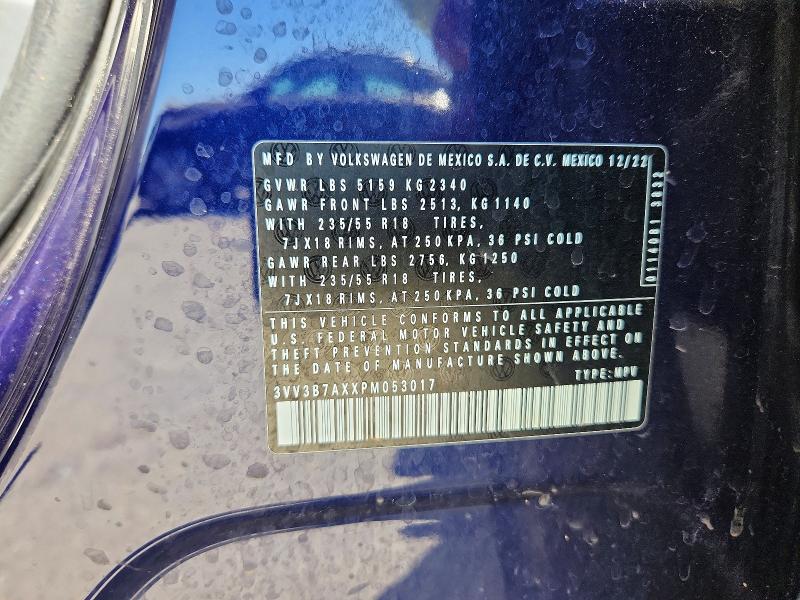 65944556 :رقم المزاد ، 3VV3B7AXXPM053017 vin ، 2023 Volkswagen Tiguan مزاد بيع