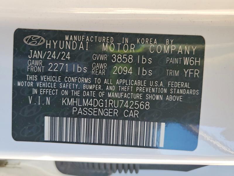 Aukcja sprzedaży 2024 Hyundai Elantra, vin: KMHLM4DG1RU742568, numer aukcji: 64574146