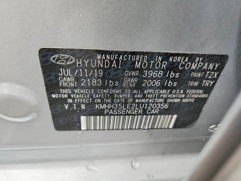 Продажа на аукционе авто 2020 Hyundai Elantra Gt, vin: KMHH35LE2LU120356, номер лота: 63126986