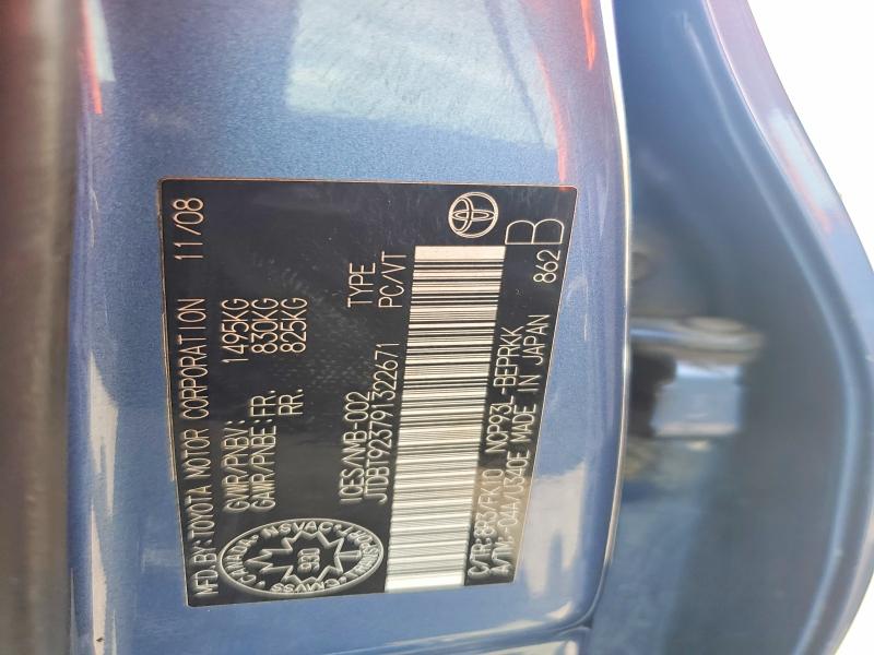 Aukcja sprzedaży 2009 Toyota Yaris, vin: JTDBT923791322671, numer aukcji: 64281206