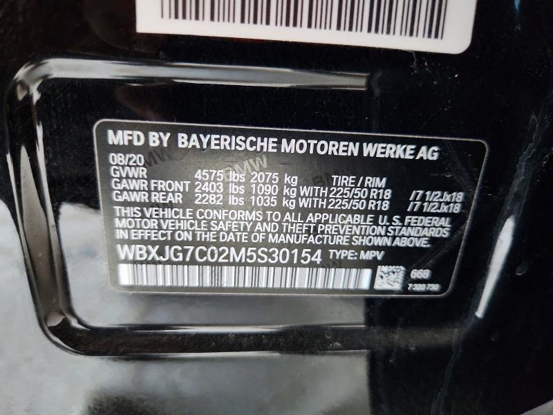 Aukcja sprzedaży 2021 Bmw X1, vin: WBXJG7C02M5S30154, numer aukcji: 65394266