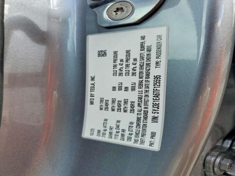 Продаж на аукціоні авто 2026 Tesla Model 3, vin: 5YJ3E1EA6TF125595, номер лоту: 63383446